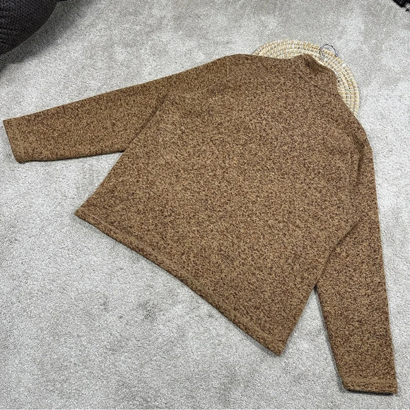 Eddie Bauer Men’s Convector Snap Mock Sweater Snap T Pullover Fleece Brown L - Picture 7 of 13